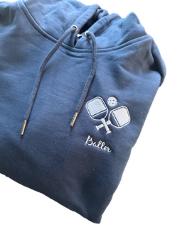 Pickle ball embroidered hoodie