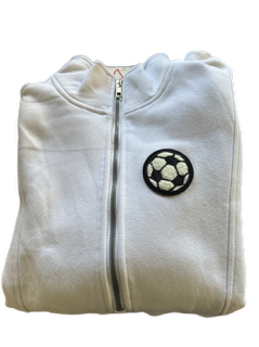 Soccer Three Quarter Zip in White